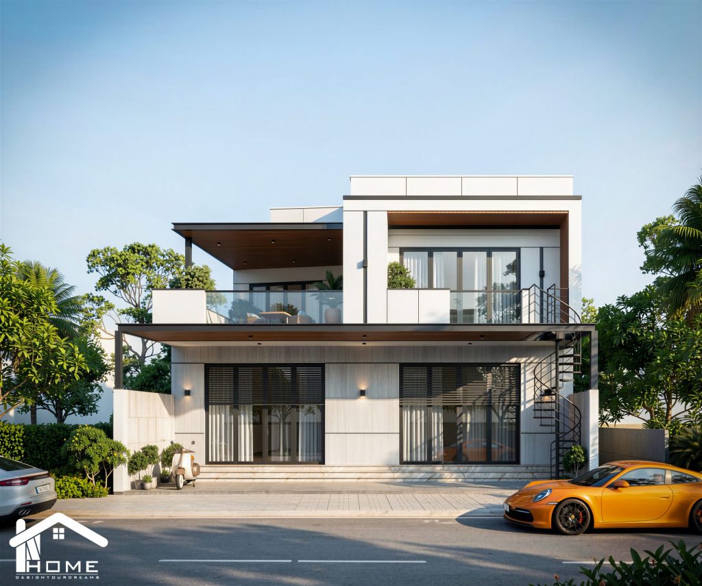 NHÀ PHỐ 4 TẦNG HIỆN ĐẠI – TỐI ƯU KHÔNG GIAN, NÂNG TẦM CHẤT SỐNG ▪️ Client / Chủ đầu tư : Mr Thành ▪️ Add/ Địa chỉ : Khu Vinadeco , Phường Quảng Yên , Tỉnh Quảng Ninh. ▪️Diện tích xây dựng : 380m2 Sở hữu mặt tiền thanh lịch với những đường nét kiến trúc tối giản, công trình nổi bật nhờ sự kết hợp hài hòa giữa kính, đá và gỗ, mang đến vẻ đẹp sang trọng, hiện đại nhưng vẫn gần gũi. Thiết kế 4 tầng được bố trí khoa học, tận dụng tối đa ánh sáng và gió tự nhiên thông qua hệ cửa kính lớn cùng các ban công xanh ở mỗi tầng. Không gian mở giúp ngôi nhà luôn thông thoáng, tạo cảm giác rộng rãi và kết nối hài hòa với thiên nhiên. Mỗi công trình không chỉ đáp ứng nhu cầu sử dụng của gia chủ mà còn thể hiện phong cách sống, gu thẩm mỹ và giá trị bền vững theo thời gian. KA-HOME cam kết đồng hành cùng khách hàng từ khâu thiết kế đến thi công, mang đến những công trình chất lượng, chỉn chu trong từng chi tiết.